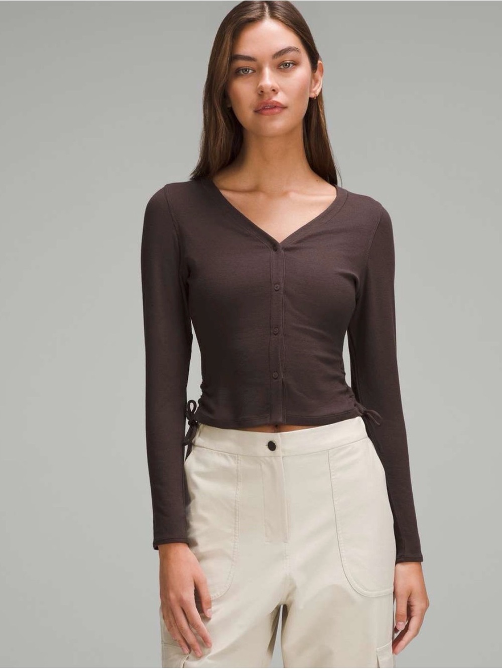 New NWT Lululemon Side-Cinch Ribbed Cardigan
Espresso